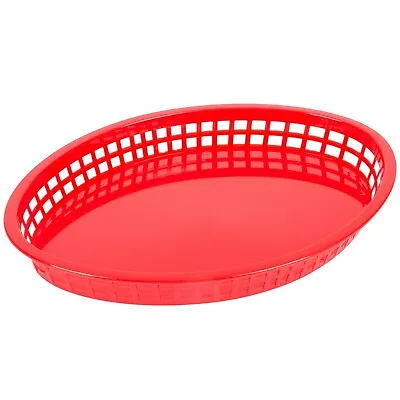 £11.50 • Buy Fast Food Texas Oval Baskets(Pack 6,Black Or Red),Burgers,Chips 32.5x24x4cm