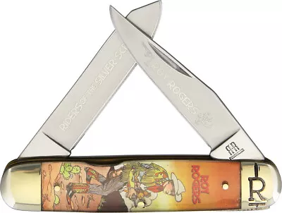 Rough Ryder Moose Roy Rogers Folding Stainless Clip/Spey Pocket Knife 1839 • $18.99