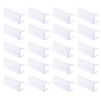 £8.83 • Buy  20pcs Clear Clip On Tag Price Holders Plastic Label Holders For Supermarkets