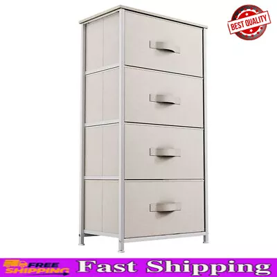 4-Drawer Dresser Storage Tower Cabinet Fabric Organizer Bedroom Closet Nursery • $28.72