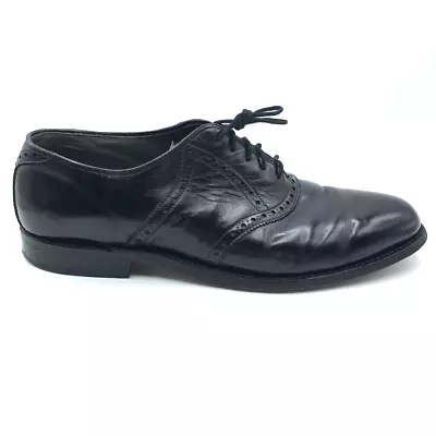 Vintage USA Footjoy Classics Saddle Shoes Oxford Dress Black Leather Mens 11.5 D • $44.99