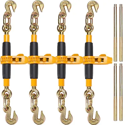 VEVOR Ratchet Binder 3/8 -1/2 5/16 -3/8  Chain Load Binders W/ G80 Hooks 4 Pack • $110.99