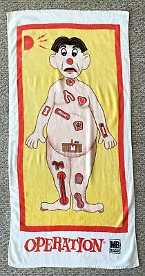 Rare Vintage 90’s Milton Bradley Operation Game 100% Cotton Bath Towel 47 X 24 • $39.98