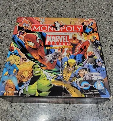 Marvel Heroes Monopoly Collectors Edition Board Game Box Opened Sealed Contents • $25