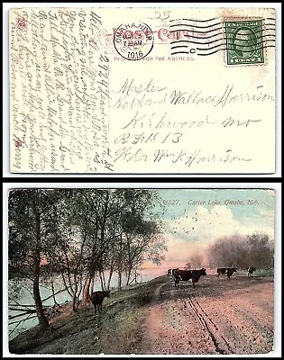 1916 US Postcard - Omaha Nebraska To Kirkwood Missouri U15 • $2.99