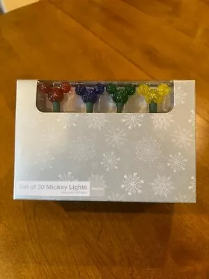 Disney Parks Mickey Mouse Christmas Lights 30 Mickey Lights Rainbow LEDs NIB • $62.85