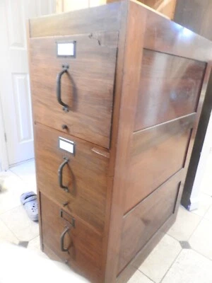 £150 • Buy Globe Wernicke Mahogany 3 Drawer Filing Cabinet