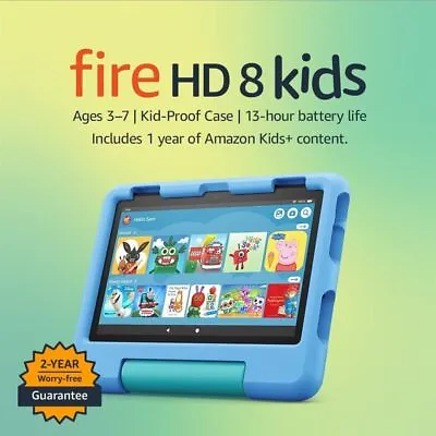 Amazon Fire HD 8 Kids Edition Tablet - 8 Inch HD Display 32GB - 2022 Release • £119.99