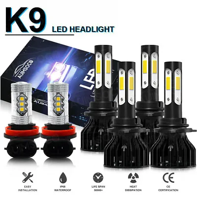 For Mitsubishi Lancer 2008-2015 LED Headlights + Fog Light Bulbs Combo Kit 6000k • $49.99