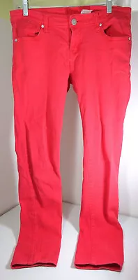 Womens VIP Red Skinny Jeans -  Size 9/10 - Low-Rise Stretch - V.I.P. Brand • $10