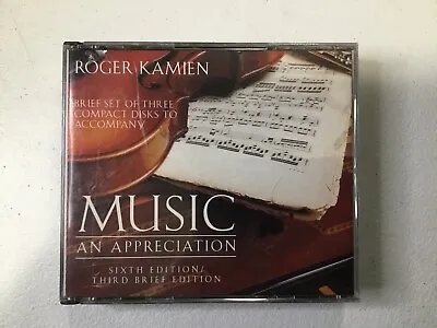Kamien Music: An Appreciation Sixth Edition 1-3 CD MULTIPLES SHIP/FREE! • $2.99