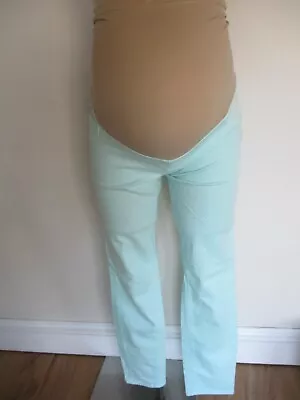 Indigo Blue Maternity Mint Over Bump Skinny Jeggings Jeans Size 8 10 12 14 16 • £3