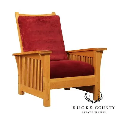 Stickley Mission Collection Natural Oak Morris Chair • $2195