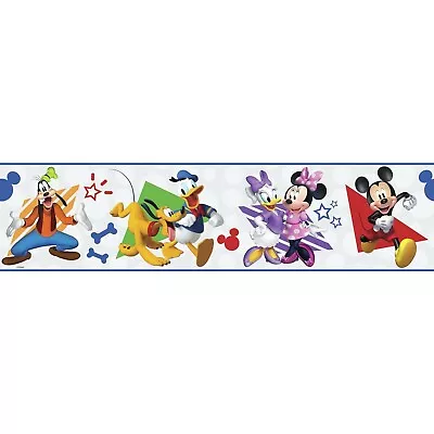 MICKEY & FRIENDS PEEL & STICK Wall BORDER Nursery Room Decor DISNEY Wallpaper • $22.99