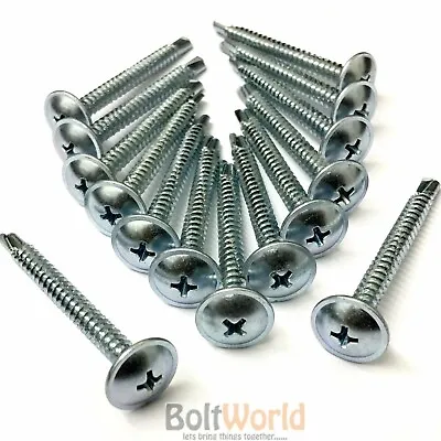 BAYPOLE SELF DRILLING/TAPPING SCREWS WAFER HEAD UPVC BAY WINDOW FIXING SCREW • £4.39