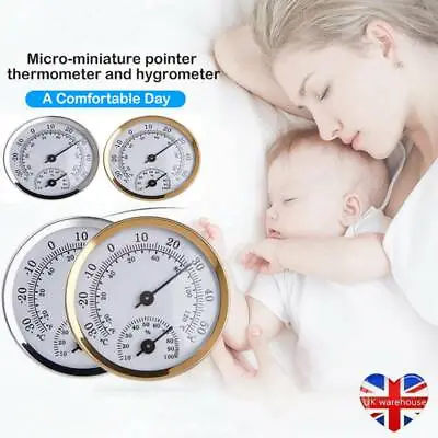 £5.99 • Buy Dial Temperature Humidity Meter Thermometer & Hygrometer For Offices Room Mini