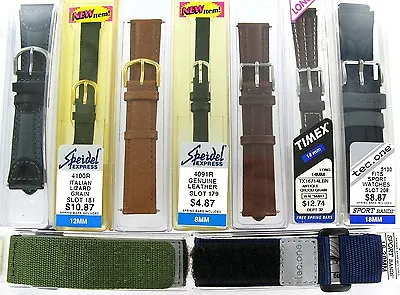 SPEIDEL TIMEX FLEX-ON LEATHER RUBBER WRAP WATCH BANDS For Less - LOT OF 50 • $59.95