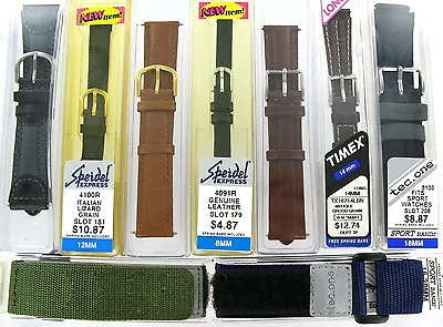 SPEIDEL TIMEX FLEX-ON LEATHER RUBBER WRAP WATCH BANDS For Less - LOT OF 80 • $134.80