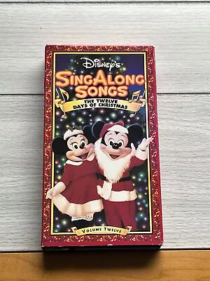 Disney Sing Along Songs VHS Tape The Twelve Days Of Christmas Volume 12 Vintage • $12