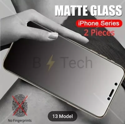 2X Matte Tempered Glass Screen Protector For IPhone 15 14 13 12 11 Pro Max PLUS • $11.95