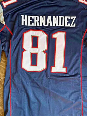 Aaron Hernandez #81 New England Patriots Nike NFL Jersey ADULT Large • $200