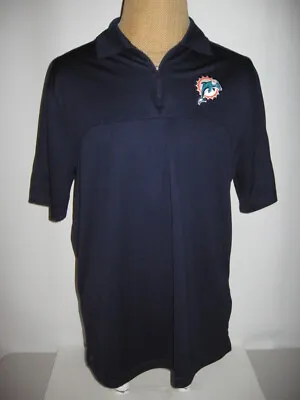 $21 • Buy Miami Dolphins Nike Polo Shirt Adult Mens Large Blue