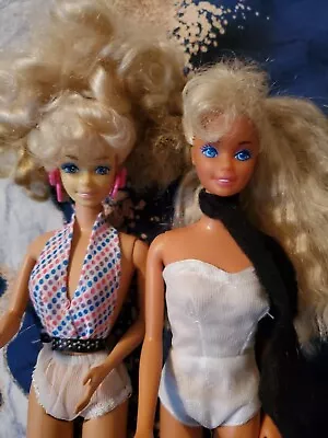 Lot Of 2 Vintage Barbie  Magic Barbie Wondra Curl & 1966 Twist & Turn Barbie • $15.50