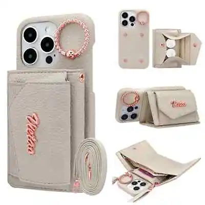 Lanyard Ring Wallet Stand Cover Shockproof Phone Case For IPhone 15 14 13 12 11 • $11.89