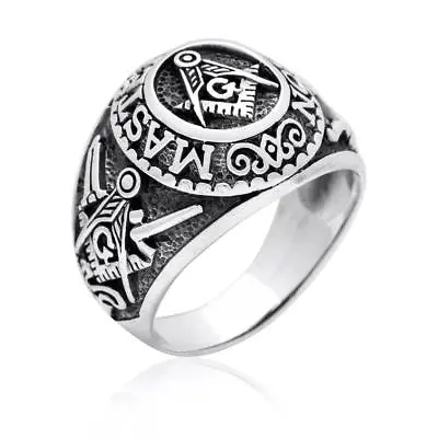 £31.14 • Buy 925 Sterling Silver Freemason Masonic Master Mason Compass Ring