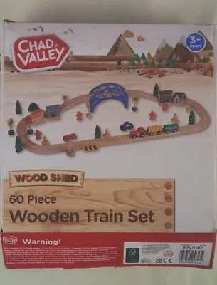 Chad Valley 60-Piece Wooden  Train Set (6317) • £14