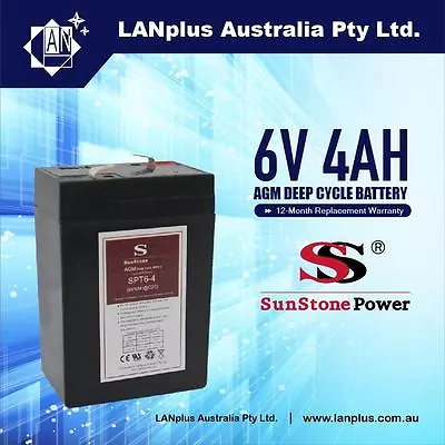  6V 4.0AH SLA Rechargeable Battery 6volt Sealed Lead 4ah Toy Electric UPS Alarm • $16.59