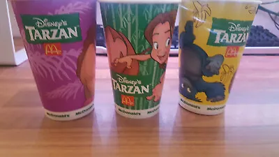 McDonald's Happy Meals  Tarzan  Collectable Set Of 3 Drinks Cups - S2 • £4