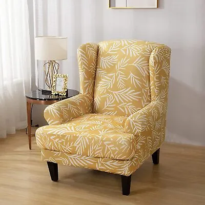 Slipcover Wing Chair Covers Stretch Wingback Armchair Chair Cover Sofa Protector • £19.28