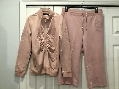 VERTIGO PARIS Jogging Suit. Color: Mauve/Blush. Jacket & Capri Pants. Sz XL. NEW • $59.99