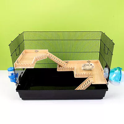 Wooden Hamster Platform Anti-Bite Wooden Pet Rat Climbing Toy Cage Accessories • $29.15