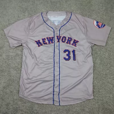 New York Mets Jersey Mens XL Gray #31 Mike Piazza Baseball Stadium SGA Coyote • $19.99