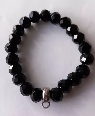 Thomas Sabo 21 Black Jet Beads Charm Carrier Bracelet.G.C! • £3.36