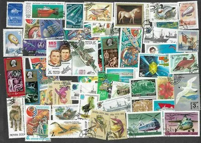 £3.75 • Buy Russia 100 All Different Stamps Collection-many Thematics