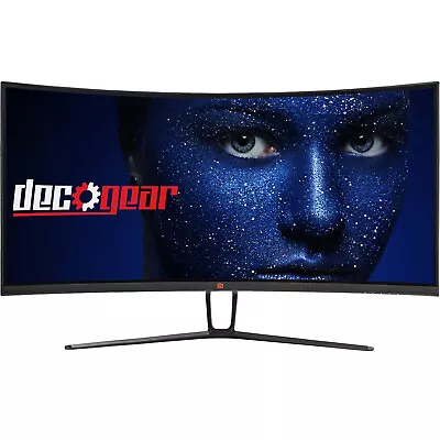 Deco Gear 35  Gaming Monitor Curved Ultrawide 3440x1440 120Hz 1ms MPRT • $359.99