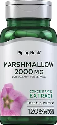 Marshmallow Root Capsules | 2000mg | 120 Count | Non-GMO | By Piping Rock  • $12.05