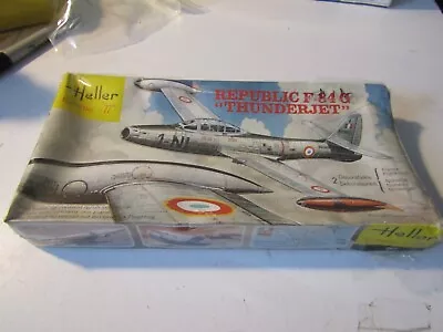 Heller Republic F-84G Thunderjet Model Airplane Kit 1/72 207  Free Shipping • $14.99