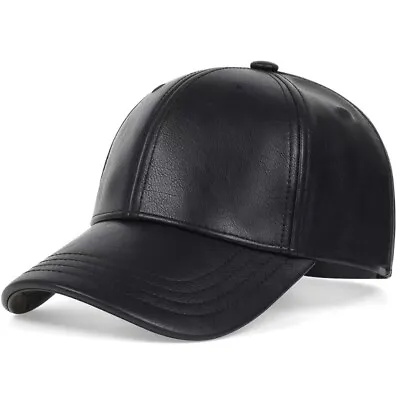 Faux Leather Baseball Cap • $12.99