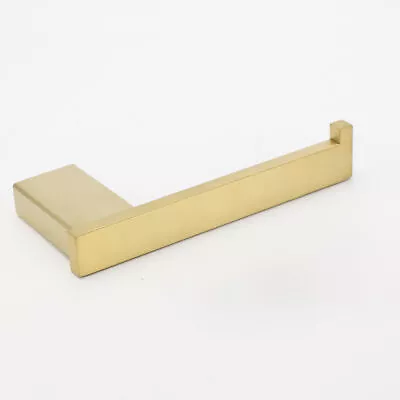 Brushed Gold Square Hand Towel Rail Toilet Brush Roll Holder Soap Dish Robe Hook • $37