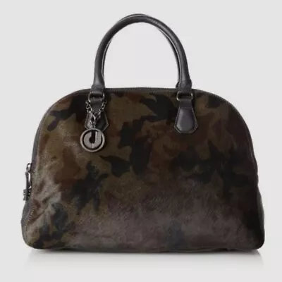 Charles Jourdan Paris Ada II Camo Calf Hair Dome Satchel Green R $795 Camouflage • $79.99