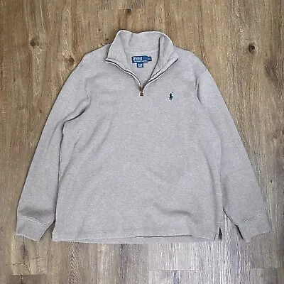 Ralph Lauren POLO Half Zip Sweater/Fleece Size Mens XL Tan • $20