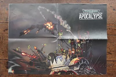 Warhammer 40000 Apocalypse Poster Ork Stompa/Imperial Tanks WH40K 2007 • £23.58