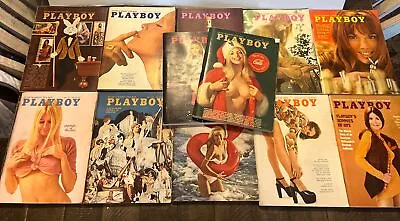 Vintage Lot Of (11) 1972 Playboy Magazines With Centerfolds-Missing November • $75