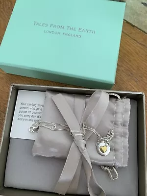 Tales From The Earth Love Circles Silver 925 Heart Circle Necklace Chain • £45