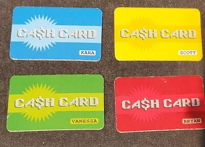 4 Mall Madness 2004 Replacement Credit Cards Red Blue Yellow Green Board Game • $9.82