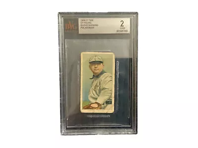 1909-11 T206 Polar Bear Cy Young Rare Glove Showing BVG 2 Baseball Card • $1700